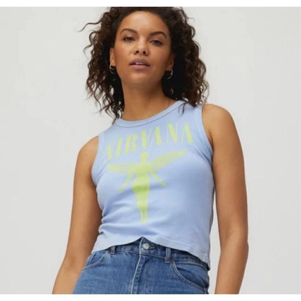Daydreamer Nirvana 1X Angel Graphic Shrunken Tank